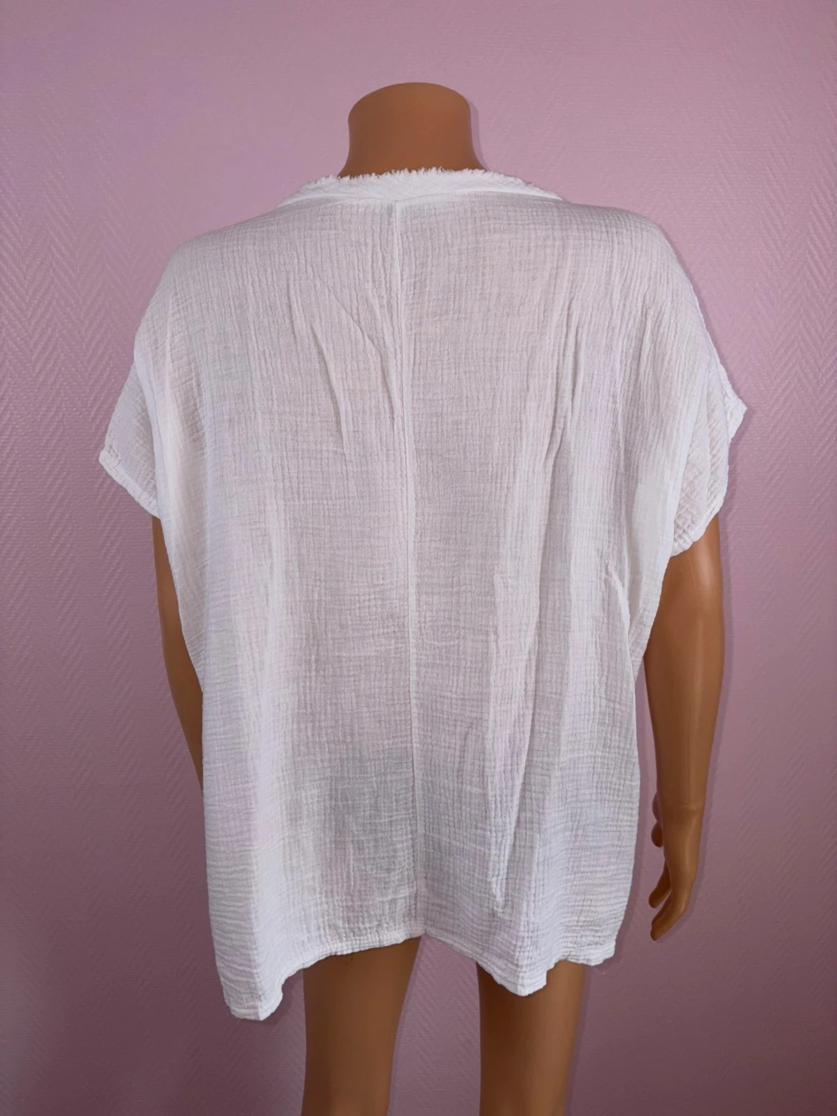 T-shirt feminino em gaze de algodão tamanho m – photo 4